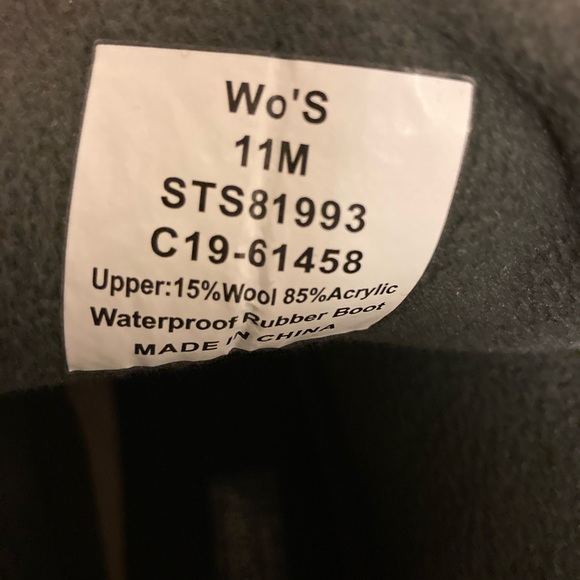 Sperry Saltwater Wool Grey Duck Boots 11m 11 new winter rain - Picture 6 of 6